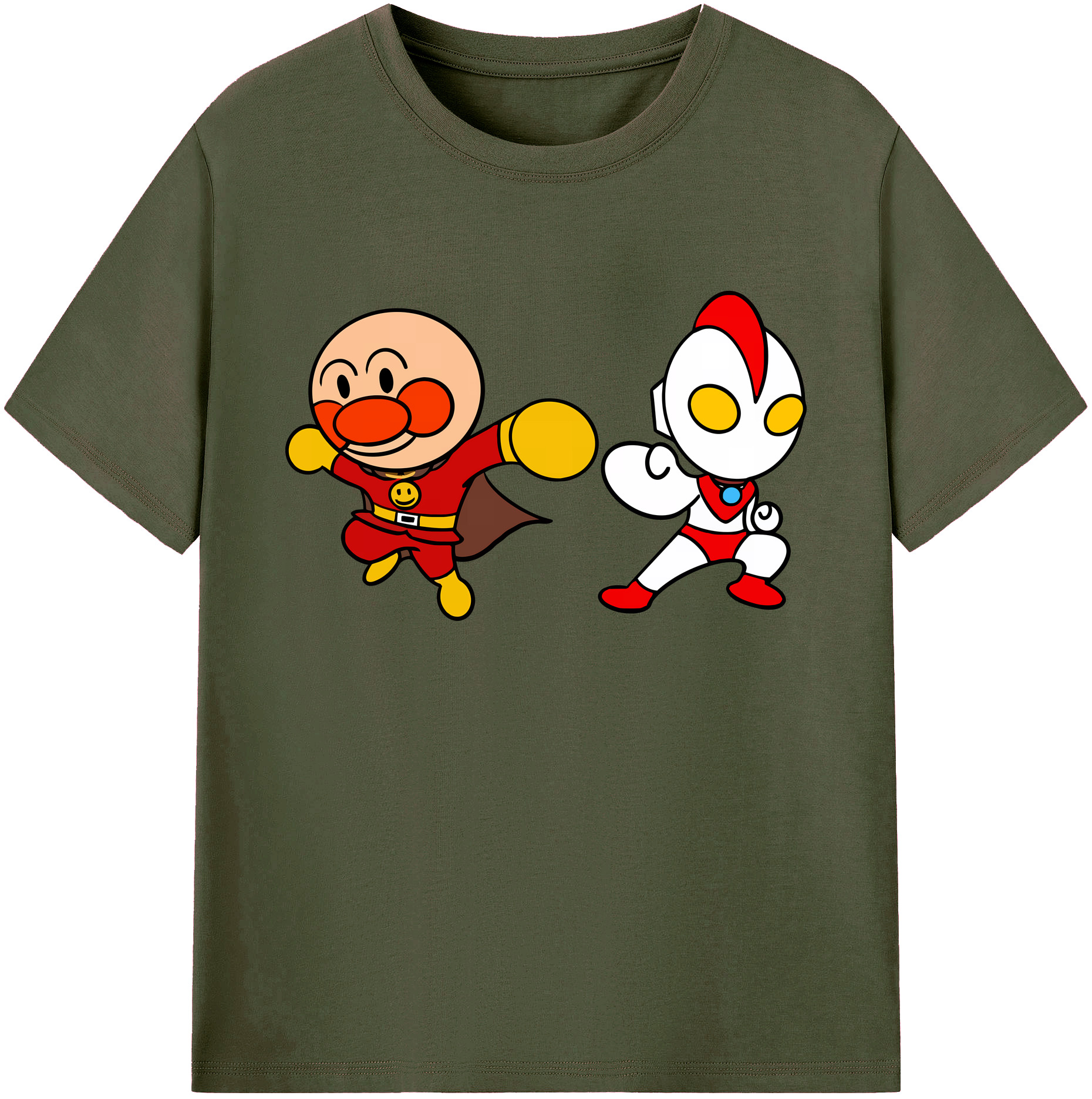 （画像用） アンパンマン Anpanman 綿100％ メンズ半袖Tシャツ｜肌触りやわらか＆通気性